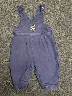 Vintage baby overalls anchor sailor nautical coastal 90s y2k boy cotton